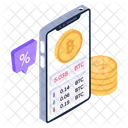 Mobile Bitcoin Mobile Crypto Mobile Cryptocurrency Icon