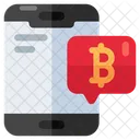 Mobile Bitcoin Chat Bitcoin Communication Crypto Icon