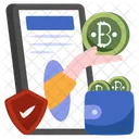 Mobile Bitcoin Cryptocurrency App Crypto Icon