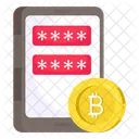 Mobile Bitcoin Login Cryptocurrency Crypto Icon