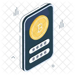 Mobile Bitcoin Password  Icon