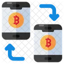 Mobile Bitcoin Transfer Cryptocurrency Crypto Icon