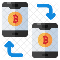 Mobile Bitcoin Transfer  Icon