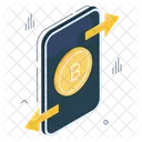 Mobile Bitcoin Transfer  Icon