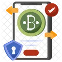 Mobile Bitcoin Transfer Cryptocurrency Crypto Icon