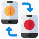 Mobile Bitcoin Transfer Cryptocurrency Crypto アイコン
