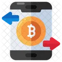 Mobile Bitcoin Transfer Cryptocurrency Crypto アイコン