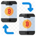 Mobile Bitcoin Transfer Cryptocurrency Crypto アイコン