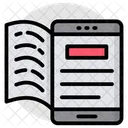 Livre Mobile Livre Electronique Livre Numerique Icône