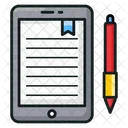 Mobile Book Ebook E Learning Icon