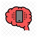Mobile Phone Brain Icon