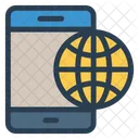 Mobile Browser World Icon