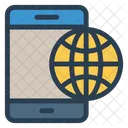 Mobile Browser World Icon
