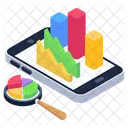 Geschaftsdaten Mobile Business App Datenanalyse Symbol