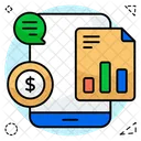 Mobile Business Report  Icon