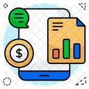 Mobile Business Report Data Analytics Infographic Icon