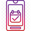 Mobile calendar checklist  Icon