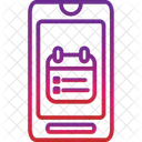 Mobile calendar list  Icon