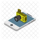 Camera On Smartphone Mobile Phone Camera Icon