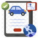 Mobile Car Mobile Vehicle Online Cab Icon