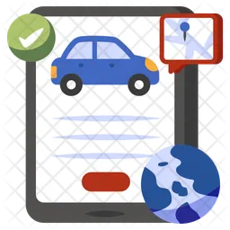 Mobile Car Booking  Icon