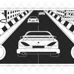 Mobile car racing game screen  Icon