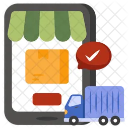 Mobile Cargo Delivery  Icon
