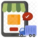 Mobile Parcel Mobile Package Online Package Icon
