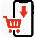 Mobile Cart Mobile Shopping Ecommerce Icon