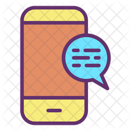 Mobile Chat Icon Of Colored Outline Style Available In Svg Png Eps Ai Icon Fonts