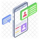 Mobile Chat Mobile Communication Mobile Conversation Icône