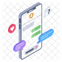 Online Chat Mobile Chat Online Conversation Icon