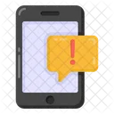 Mobile Chat Alert Message Alert Message Error Icône