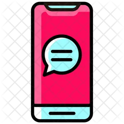 Mobile Chat Bubble  Icon