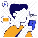 Mobile Chat Mobile Message Mobile Communication Icon