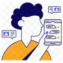 Mobile Chat Mobile Message Mobile Communication Icon