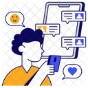 Mobile Chat Mobile Message Mobile Communication Icon