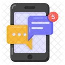 Mobile Chat Notice Mobile Chat Alert Message Notifications Icône