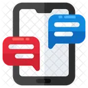 Mobile Chatting Mobile Message Communication Icon