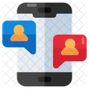 Mobile Chatting Mobile Communication Online Conversation Icon