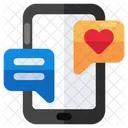 Mobile Chatting Mobile Message Mobile Communication Icon
