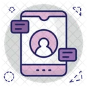 Mobile Chatting Mobile Communication Mobile Conversation Icon