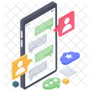 Mobile Chatting Conversation Online Communication Icon