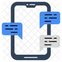 Mobile Chatting Mobile Communication Mobile Conversation Icon