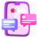 Mobile Chatting Mobile Message Mobile Communication Icon