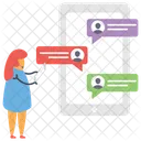 Mobile Chatting  Icon
