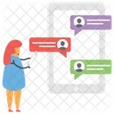 Mobile Chatting  Icon