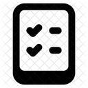 Mobile Liste Aufgabenliste Mobile Checkliste Symbol