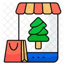 Mobile Christmas Shopping Smartphone Christmas Shopping Phone Christmas Shopping Icon