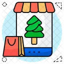 Mobile Christmas Shopping Smartphone Christmas Shopping Phone Christmas Shopping Icon